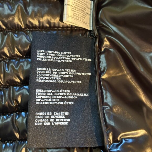 New Guess Packable Puffer Jacket Removable Hood  Stuff Sack M Black 22LMP719 - Picture 10 of 16